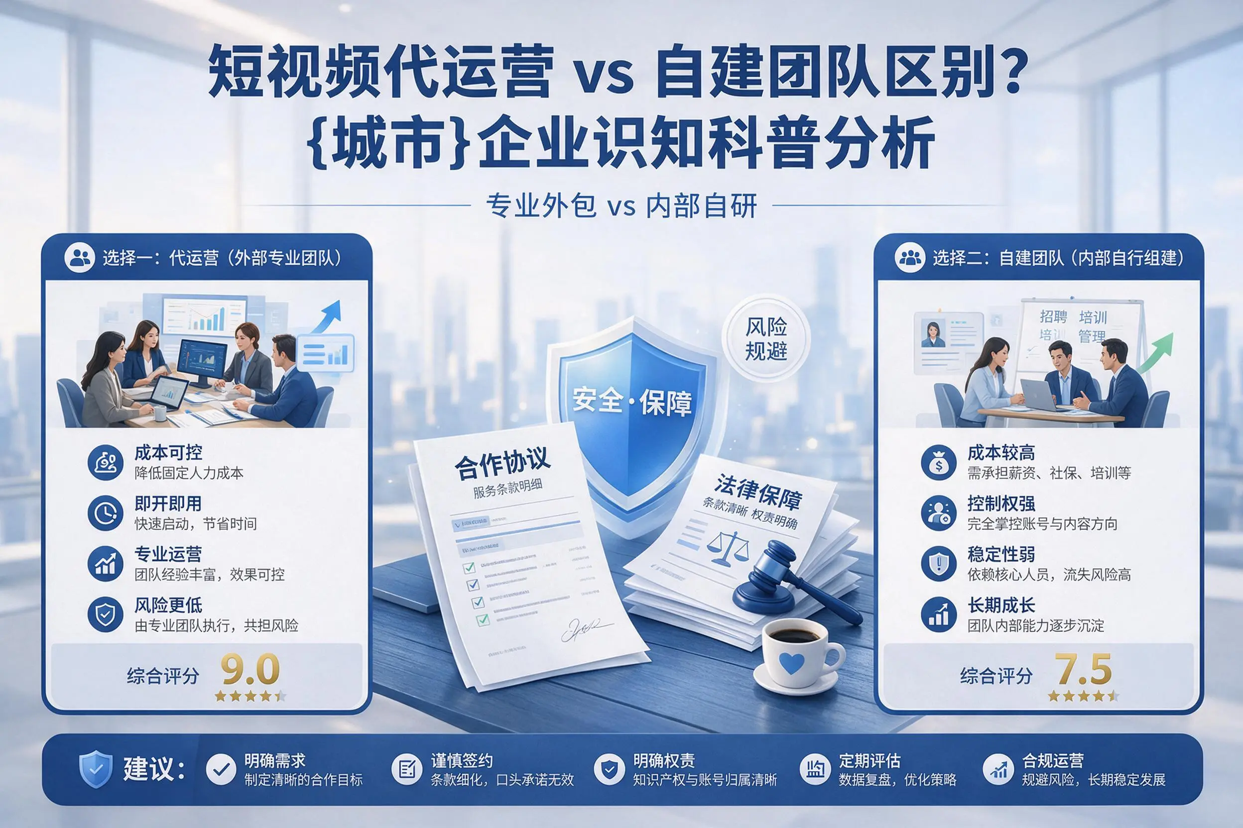 短视频代运营与自建团队区别？大连企业认知科普分析