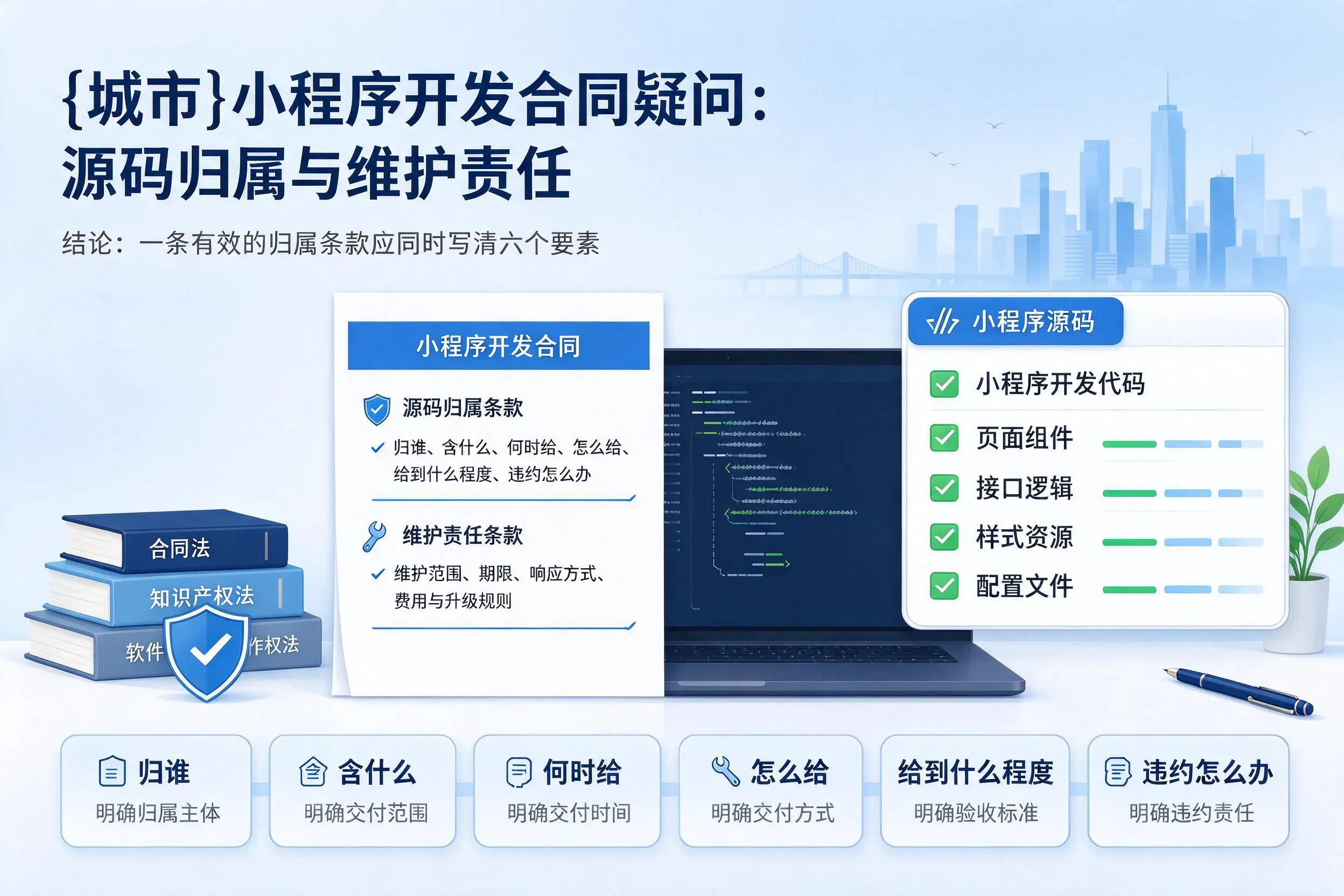 大连小程序开发合同疑问:源码归属与维护责任