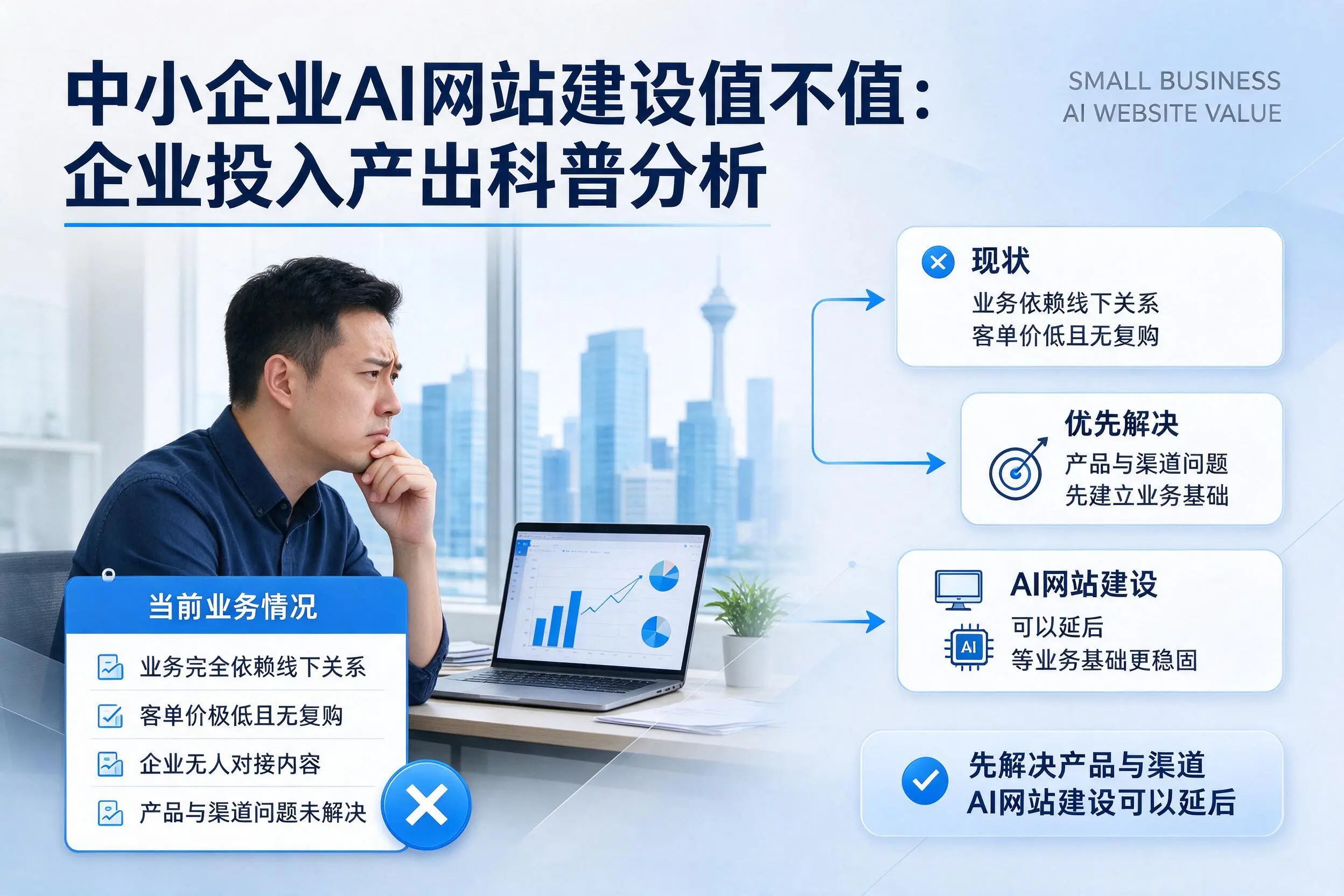 中小企业AI网站建设值不值：大连企业投入产出科普分析