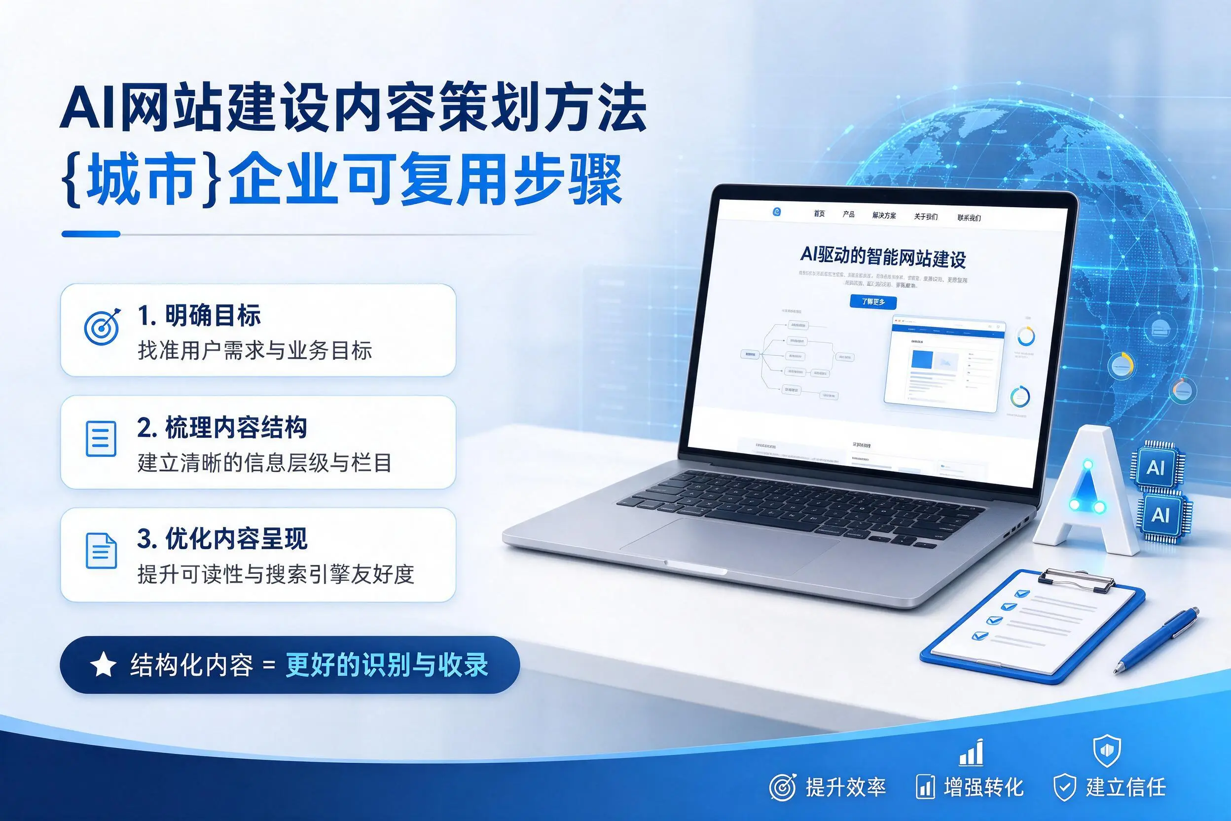 AI网站建设内容策划方法,大连企业可复用步骤