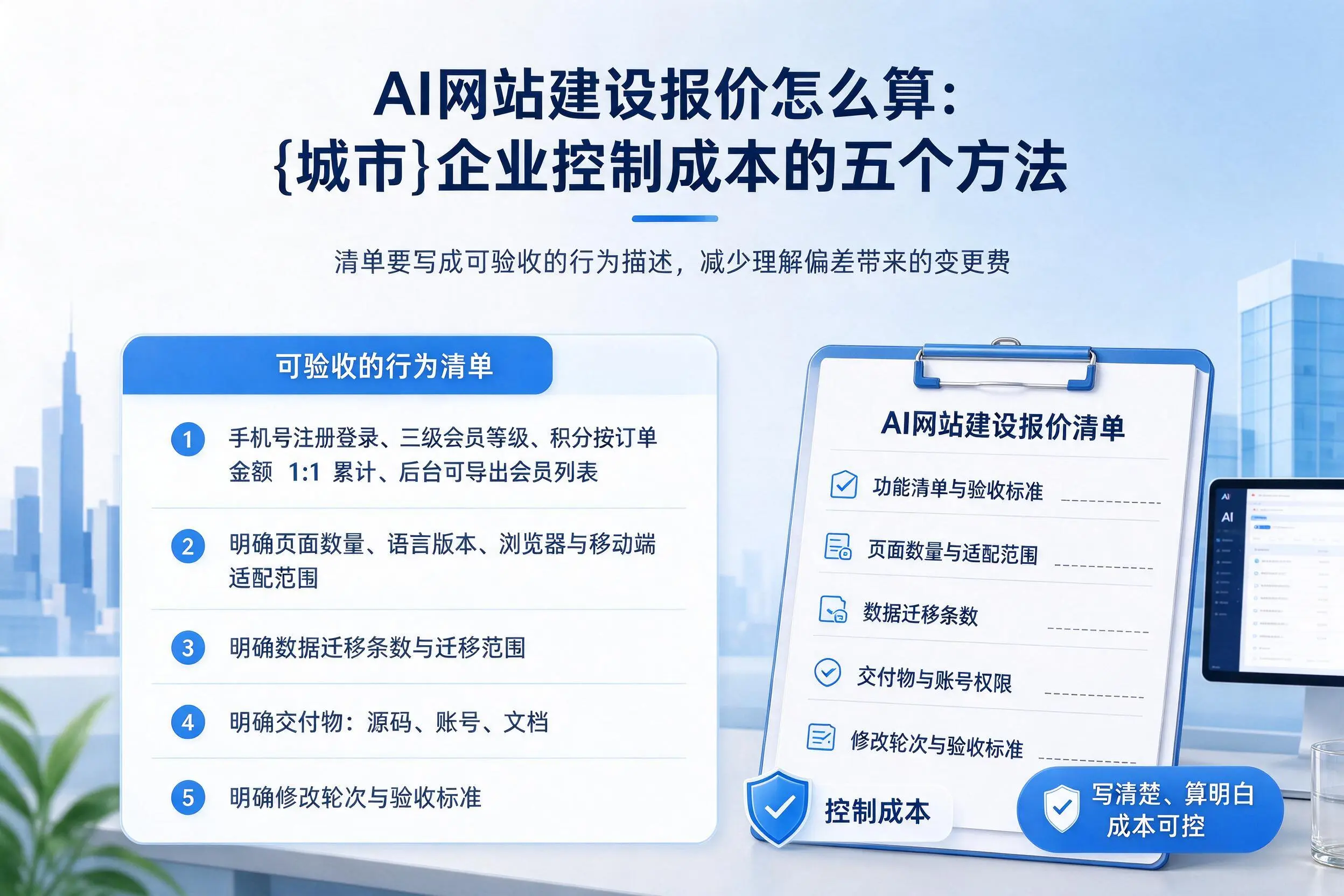AI网站建设报价怎么算：大连企业控制成本的五个方法
