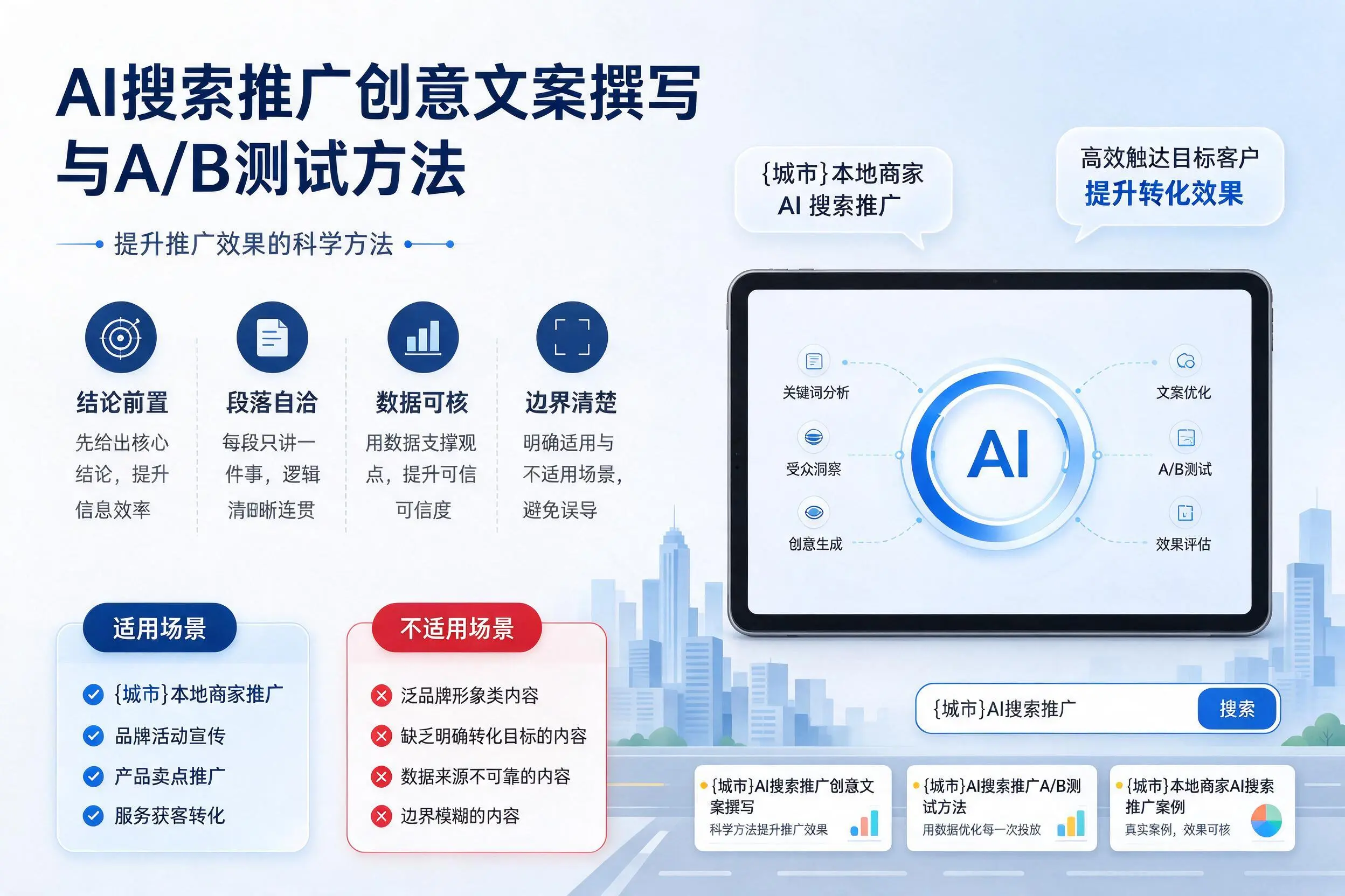 大连AI搜索推广创意文案撰写与A/B测试方法